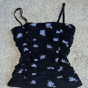 Forever 21 ruched black tanktop